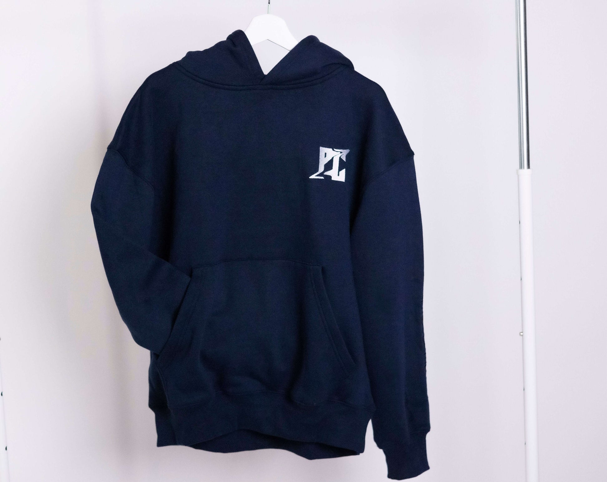 PC Fusion-Script Pullover Hoody by Plug Calling - unisex, boxy fit, kangaroo pocket, sustainable clothing brand, empowering and inspirational fashion.