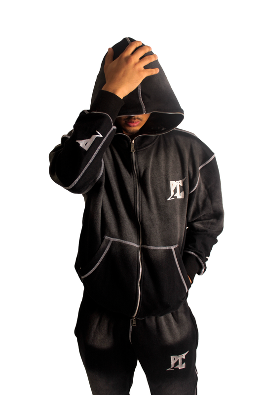 FUSION-SCRIPT RETRO FULL ZIP HOODIE