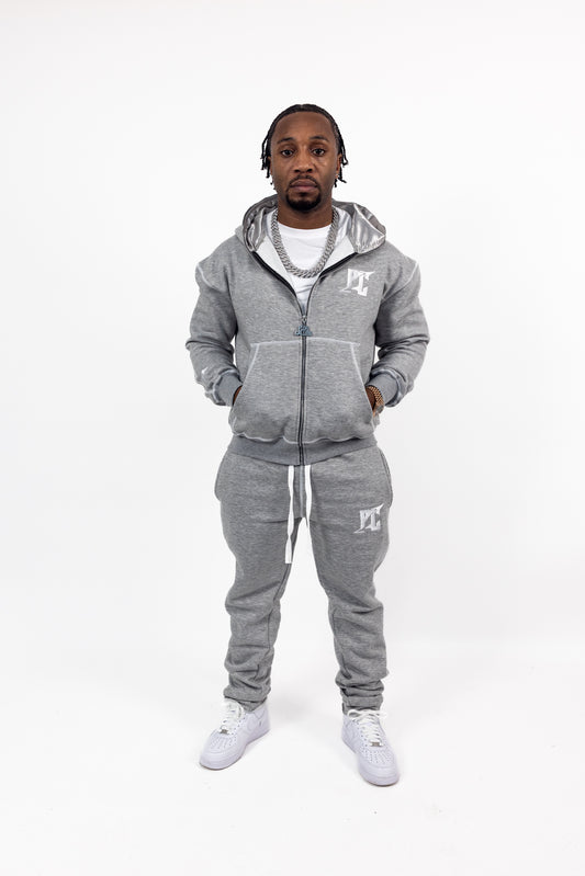 DISTRESSED RETRO JOGGERS - GREY