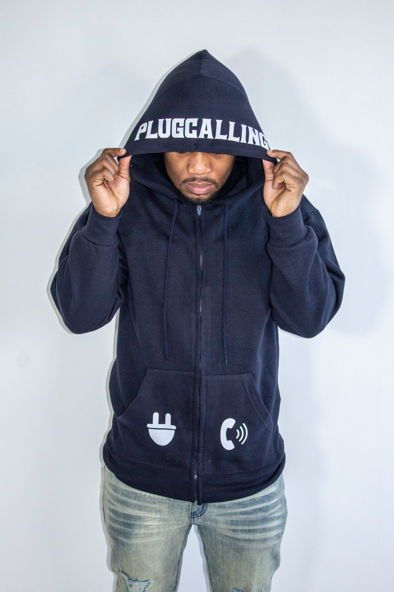 PLUG PHONE ZIP HOODIE - Plug Calling-